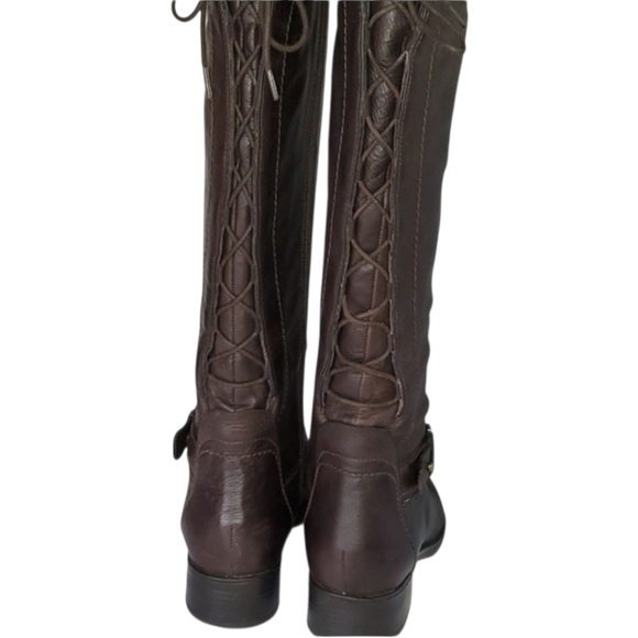 Geox leather knee boots with lace up back - Picture 5 of 14